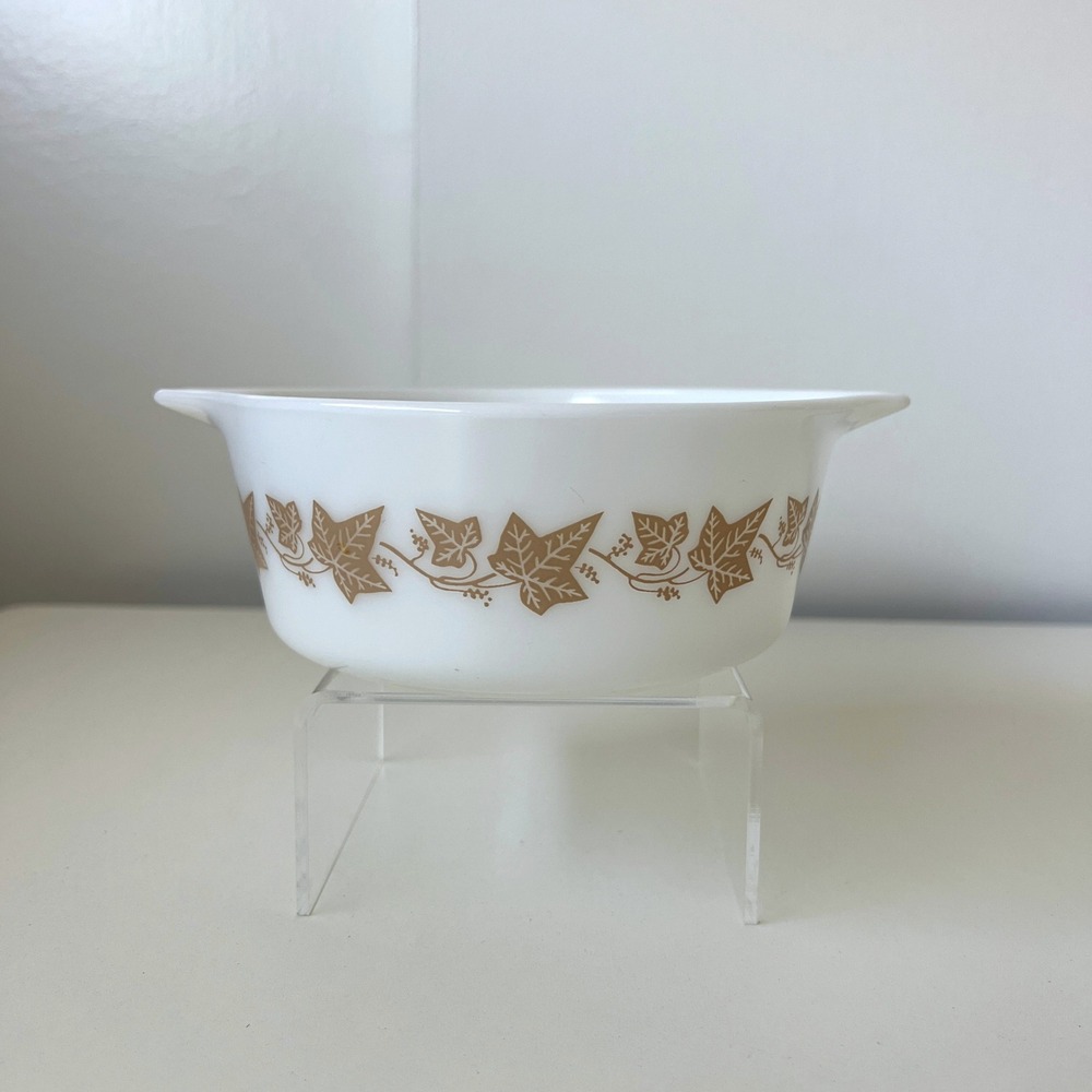 Vintage Pyrex Sandalwood 472-B Brown Ivy 1.5 Pt Casserole Dish No Lid - Picture 5 of 12